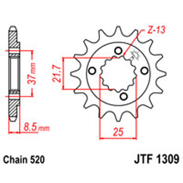 JT JT Gear Box Sprockets G/B 1309-15
